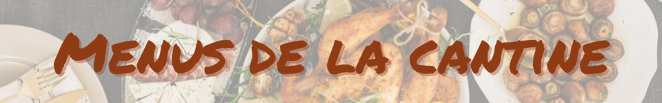 Menu de la cantine(2)
